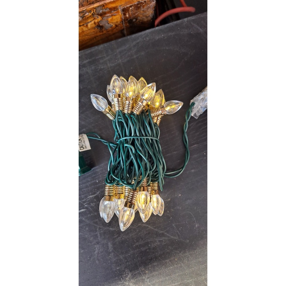 10'‎ 8" Beautiful White Small Glass Christmas Lights